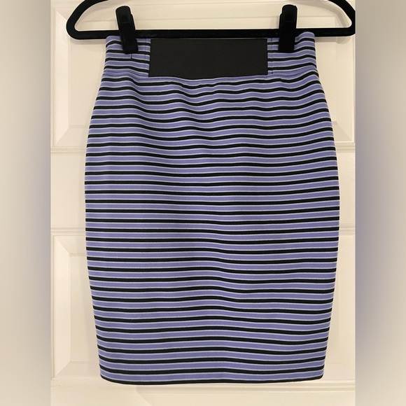BDG Urban Outfitters Black/Blue/Purple Striped Pencil Skirt, Size Small - Picture 4 of 7